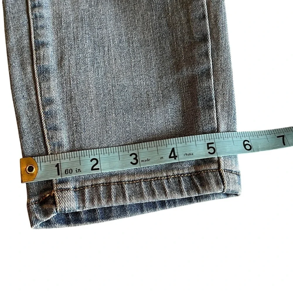 Mossimo Mid Rise Skinny Jeans Womens 31 Light Wash Button Fly‎ Patch Pocket Blue